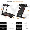Folding Treadmills for Home 2.5HP Portable Foldable with Incline; Electric Treadmill for Running Walking Jogging Exercise