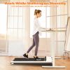 Portable Treadmill Under Desk Walking Pad Flat Slim Treadmill with LED Display &amp; Sport APP; Running Machine for Apartment and Small Space without