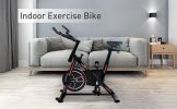 YSSOA Indoor Cycling Bike, Stationary Exercise Bike with iPad Mount and Comfortable Seat Cushion, Silent Belt Drive, Spinning Bikes with Resistance fo