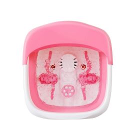 Household Foldable Foot Soaking Tub W/ Massager (Type: Health Care, Color: Pink)